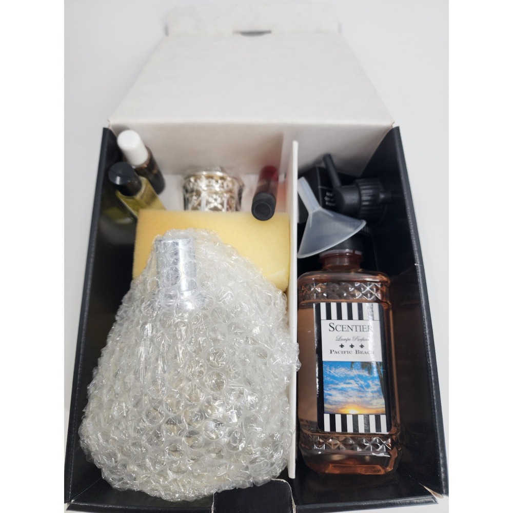 Scentier Lampe Parfum Set Pacific Beach Fragrance Oil Hobnail Glass Lamp Kit
